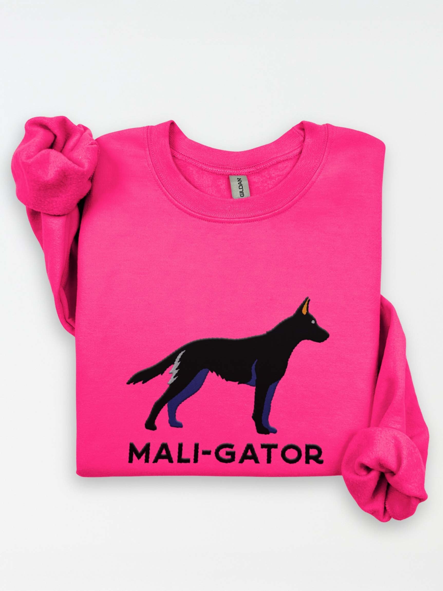 Mali-Gator Sweatshirt(Embroidered) of a Belgian Malinois(Black) product image (2)