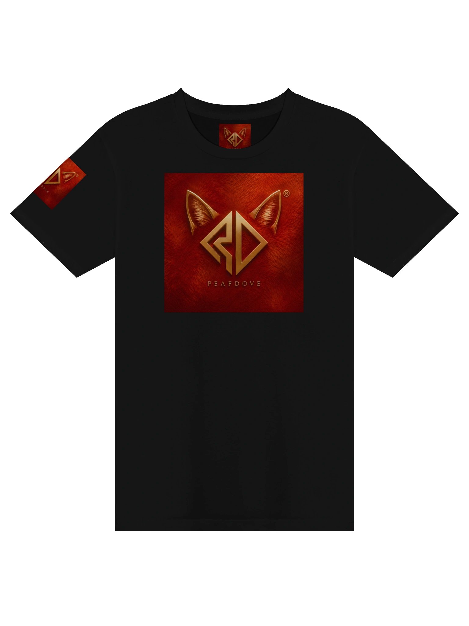 PEAFDOVE® RED CAT SIGNAL — Black Shirt product image (2)