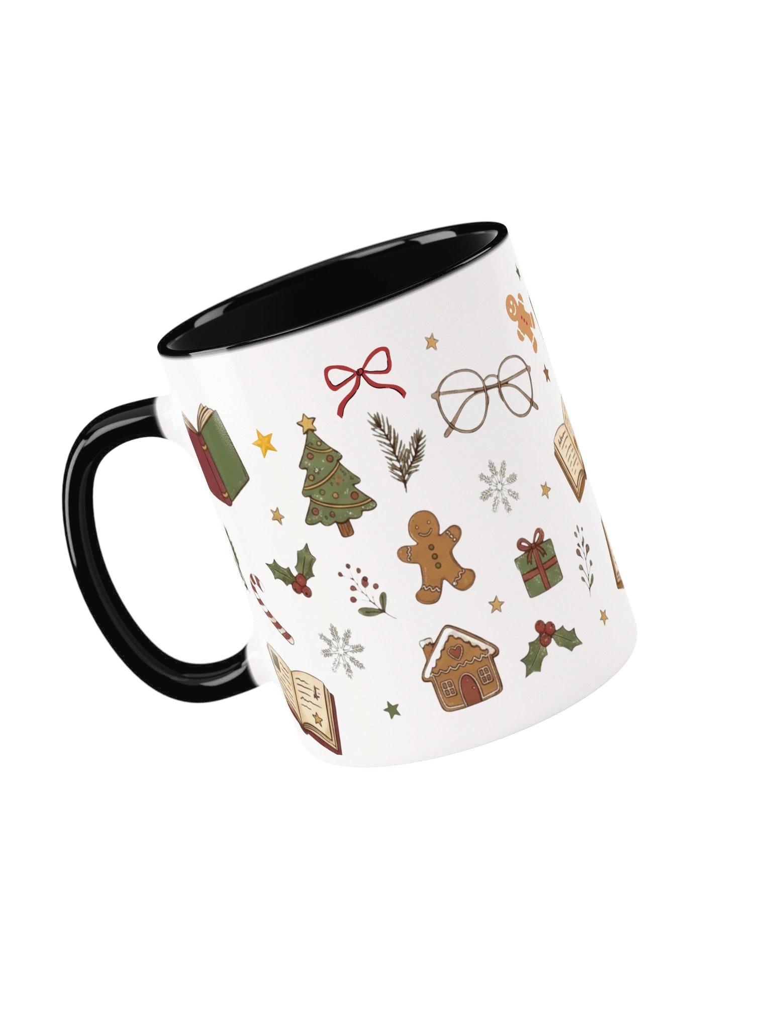 Festive Bookish Christmas Pattern Mug product image (3)