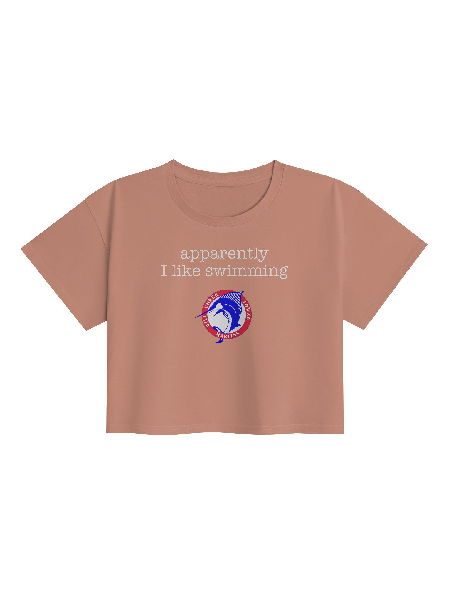 apparently I like swimming Crop Top product image (5)