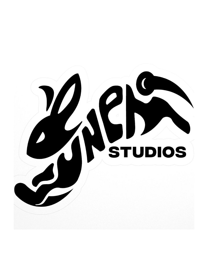 Kuneho Studios - Ghost Hop Black Solid Rabbit Logo Sticker product image (1)