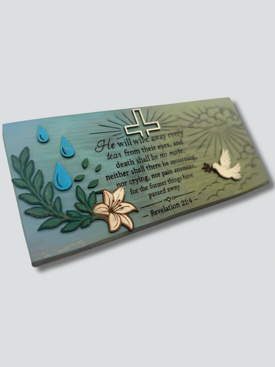 Christian-Faith Wood Sign - Revelation 21:4 product image (2)