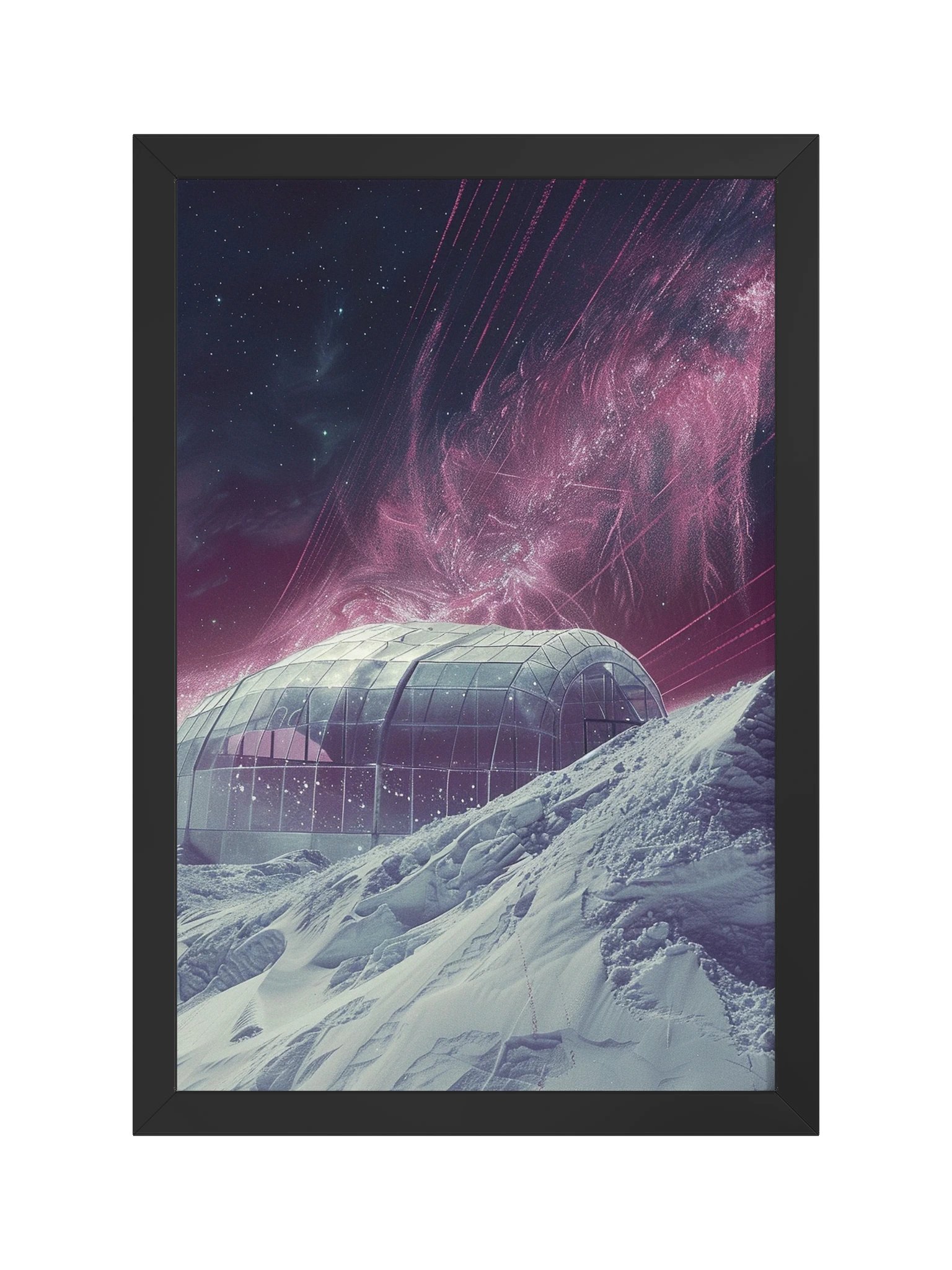 Muted Blue Greenhouse Module Framed poster product image (1)