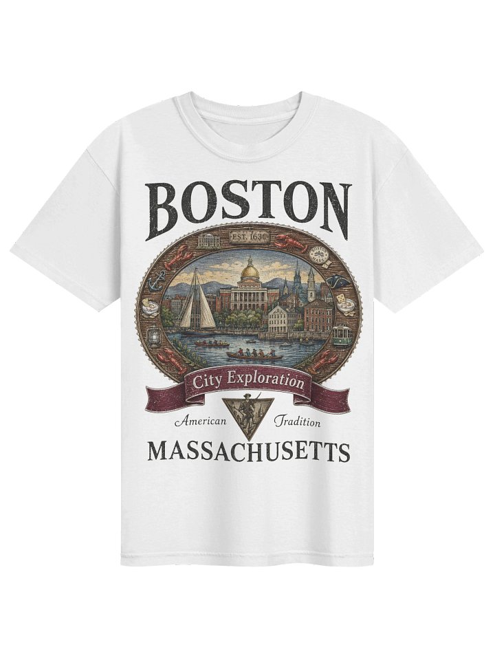 Vintage Boston Shirt, Massachusetts Graphic Tee, Comfort Colors 1717 Garment Dyed Travel Souvenir T-Shirt product image (27)