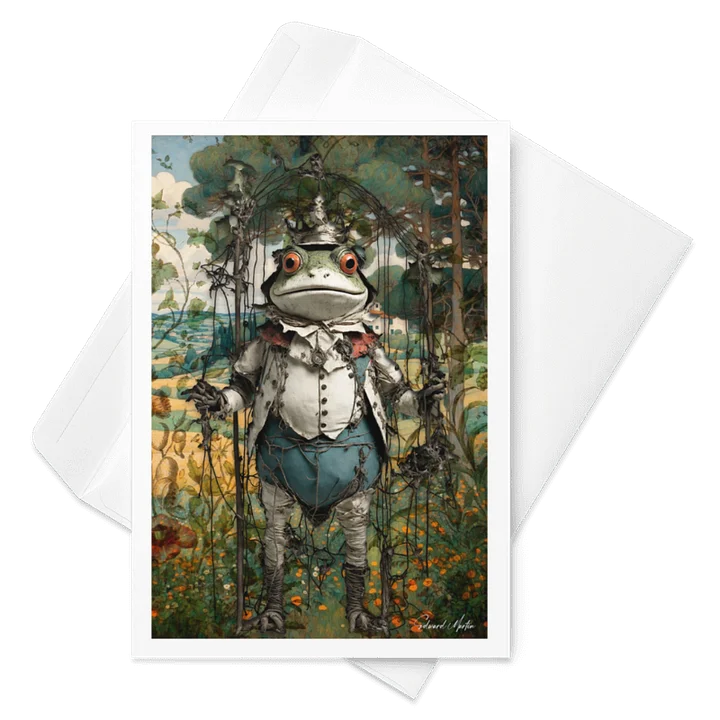 Whimsical Victorian Frog Greeting Card product image (1)