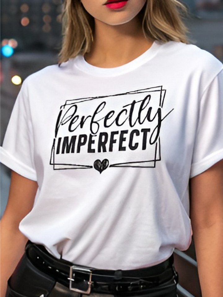 Perfectly Imperfect - Women's White T-Shirt product image (1)