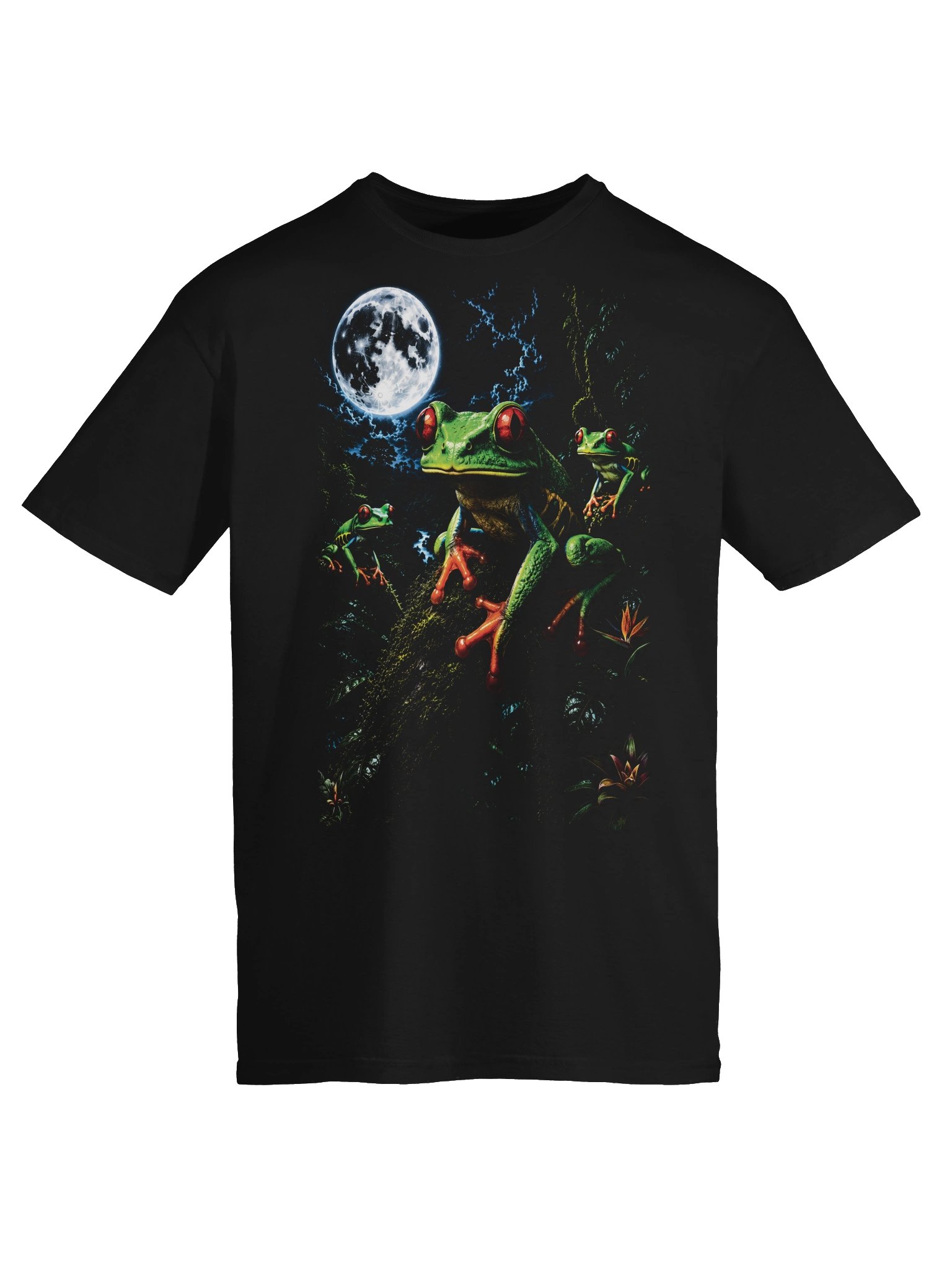 Red-Eyed Tree Frog Howling Moon Tshirt | Legendary Wildlife Shirt product image (4)
