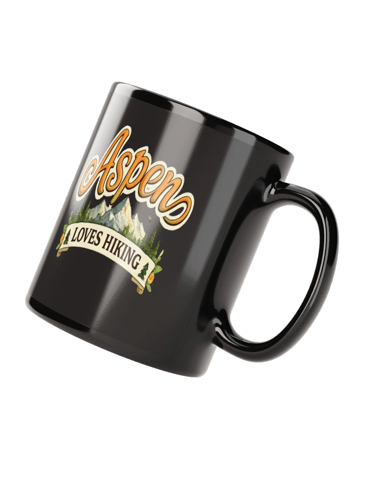 Aspen Loves Hiking Black Mug product image (4)