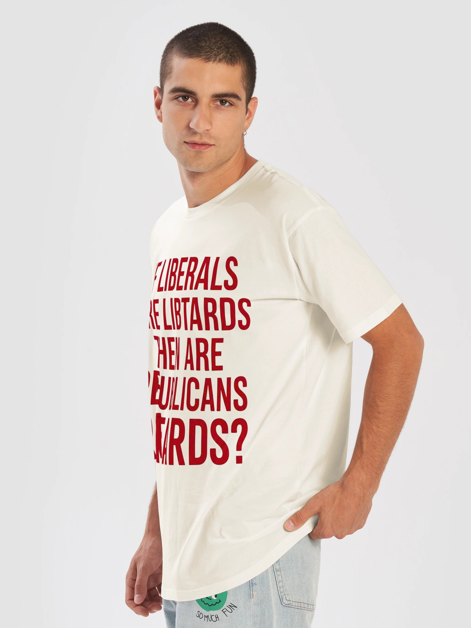 "If Liberals Are Libtards..." Funny Political Satire Unisex Graphic T-Shirt product image (19)