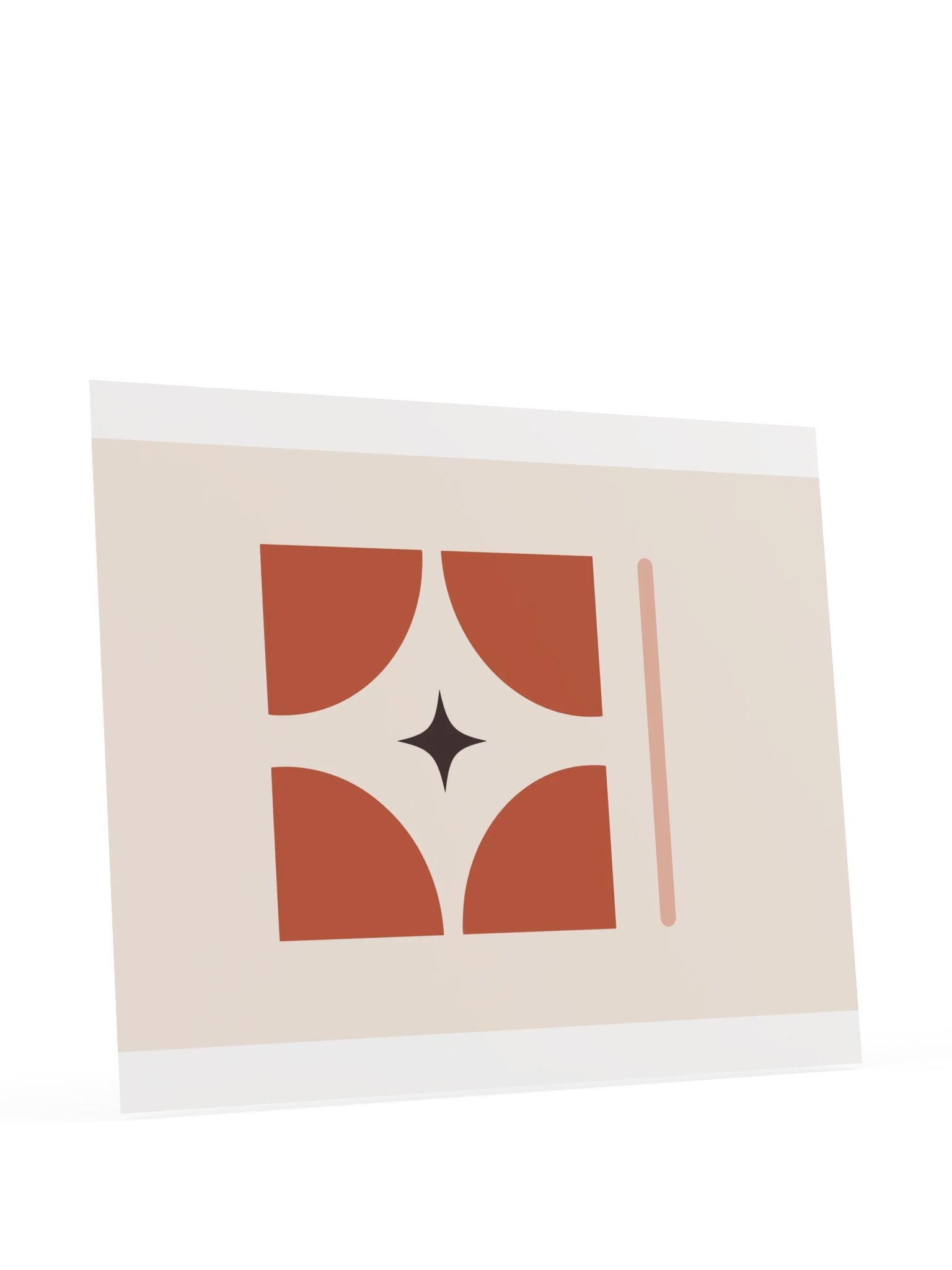 Rust Star Geometric Print | Mid Century Bathroom Wall Art product image (11)