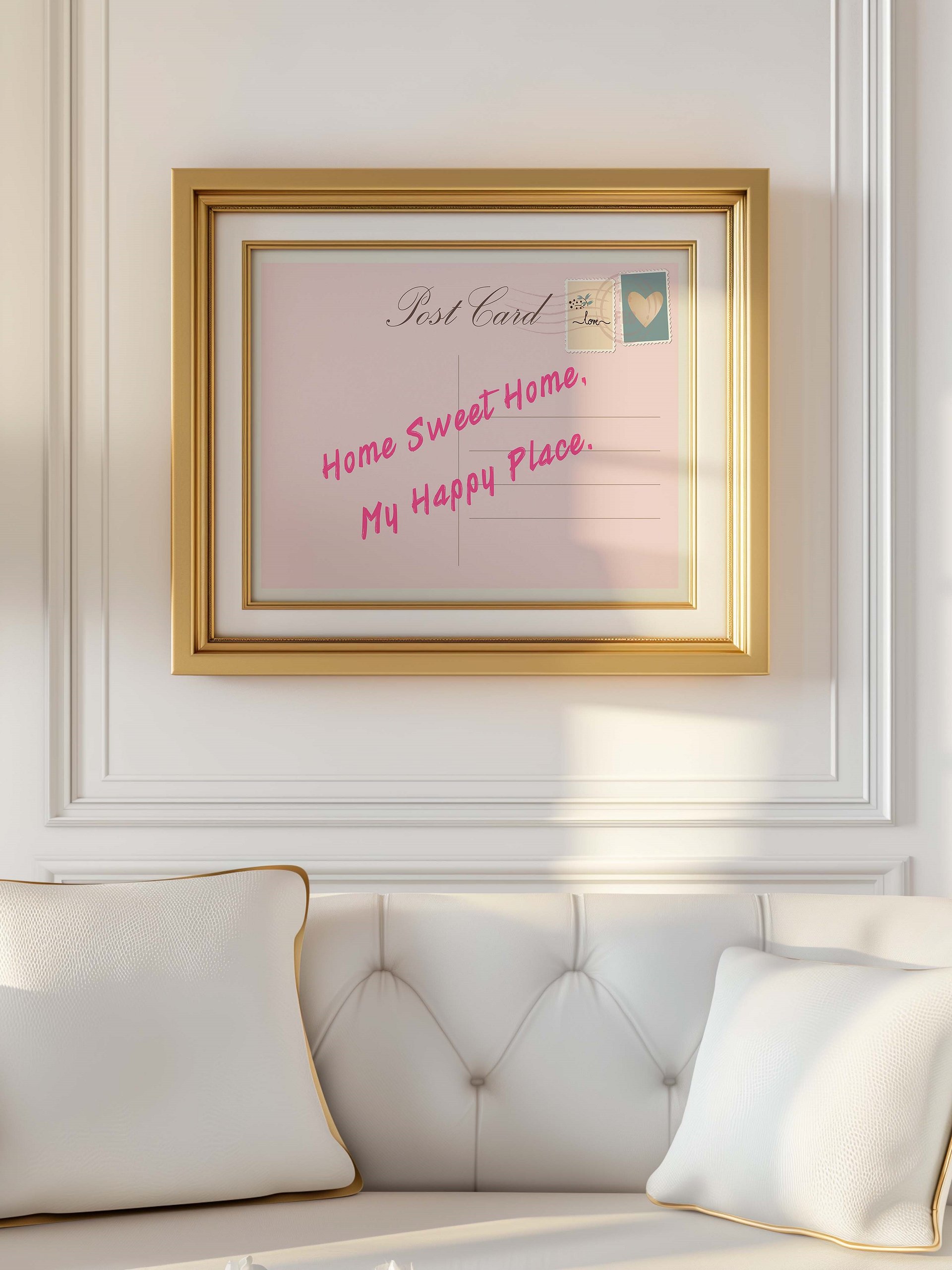 Home Sweet Home My Happy Place Vintage Post Card Wall Art product image (12)