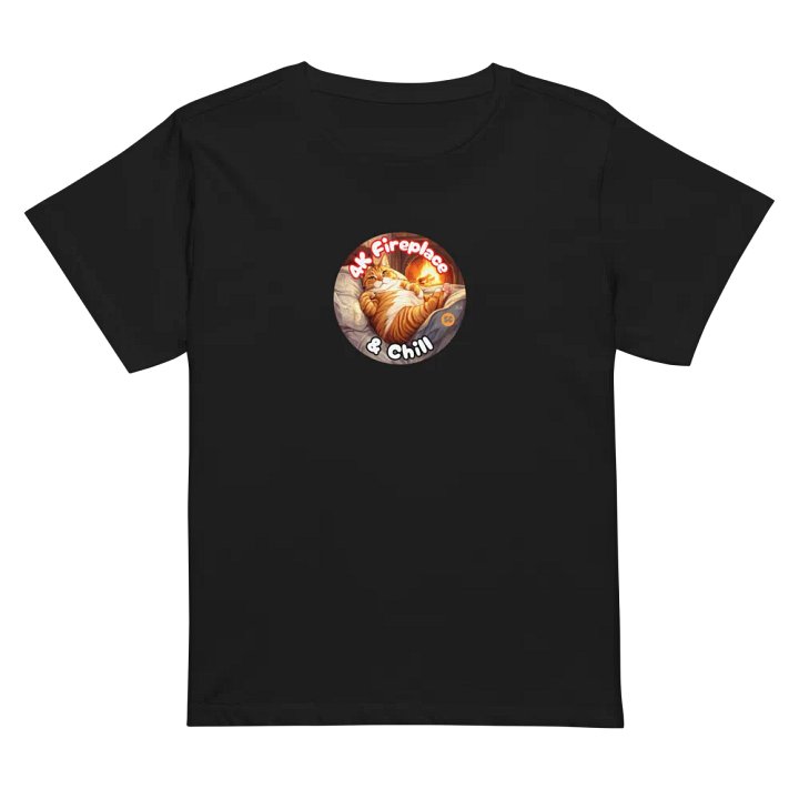 Cozy Cat - 4K Fireplace & Chill | High Waisted Tee product image (1)