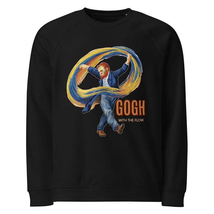Gogh with the Flow Unisex Raglan Sweatshirt product image (1)