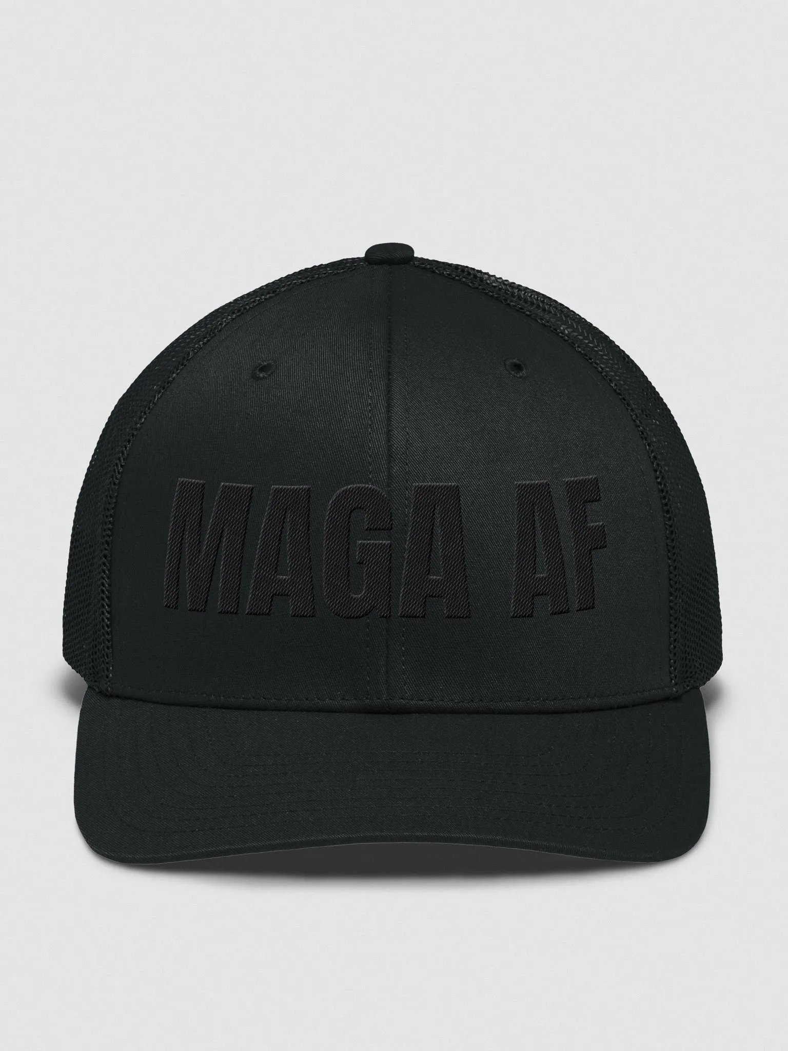 MAGA AF Trucker Hat (Black Letters) product image (1)