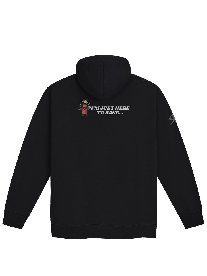 Just Here To Bang White Zip Up Hoodie product image (1)