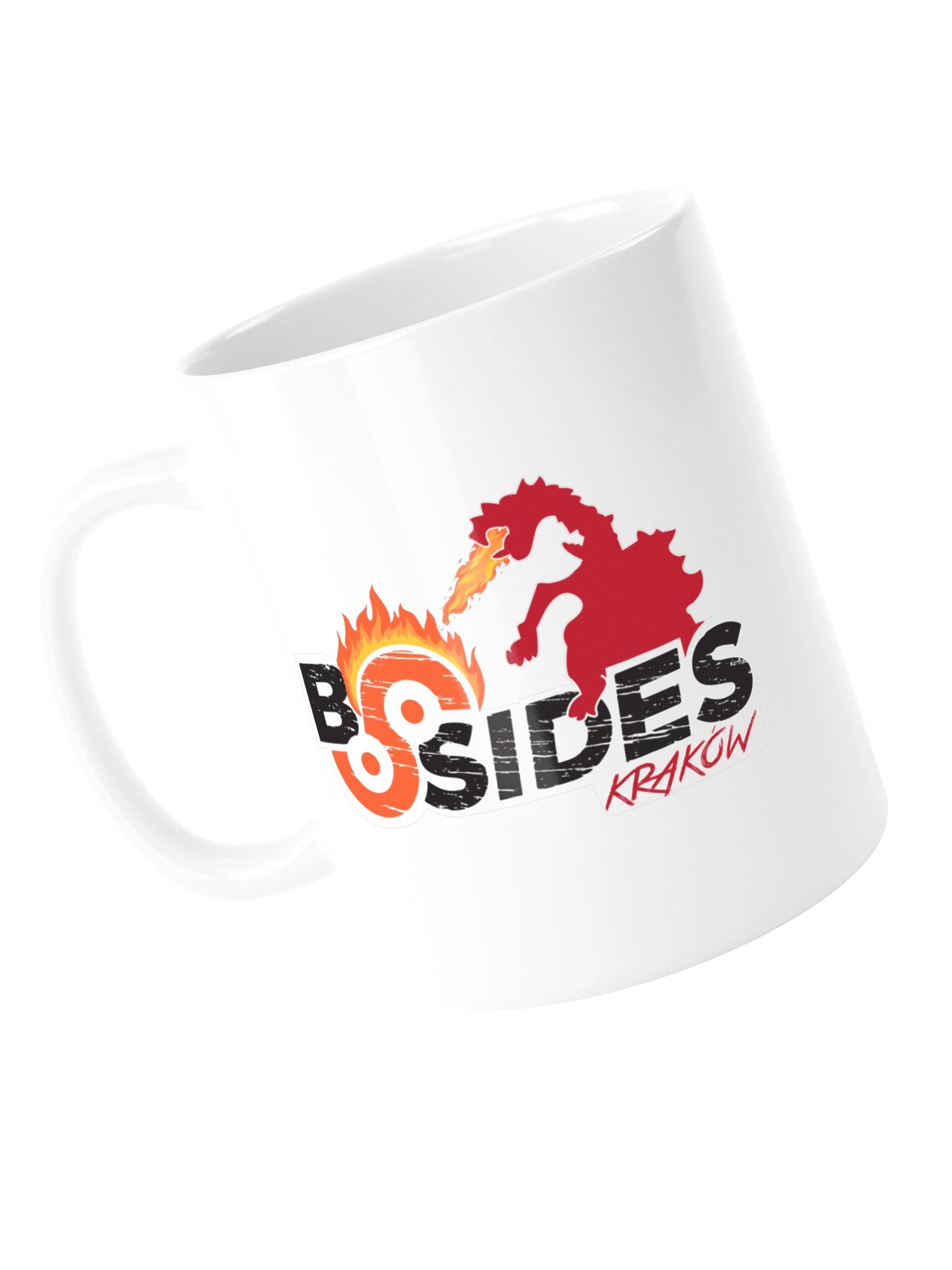 BSides Kraków Classic Logo Mug — White product image (13)