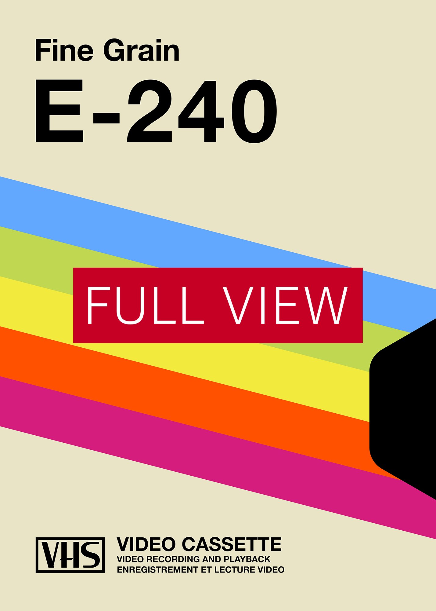 Retrowave poster: VHS cassette case E-240 [retrowave/vaporwave] — retrowave poster, aesthetic print, retrowave art, 80s wall decor product image (3)
