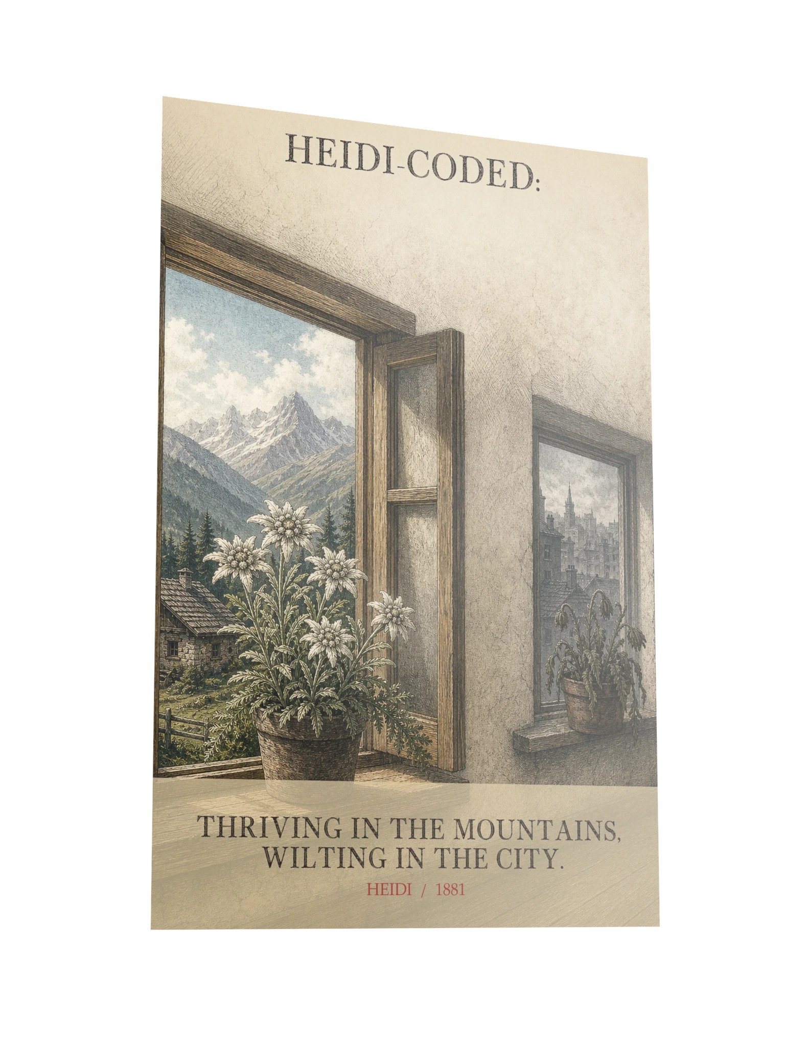 Heidi Coded Thriving Mountains Wilting City -- Heidi Art Print product image (10)
