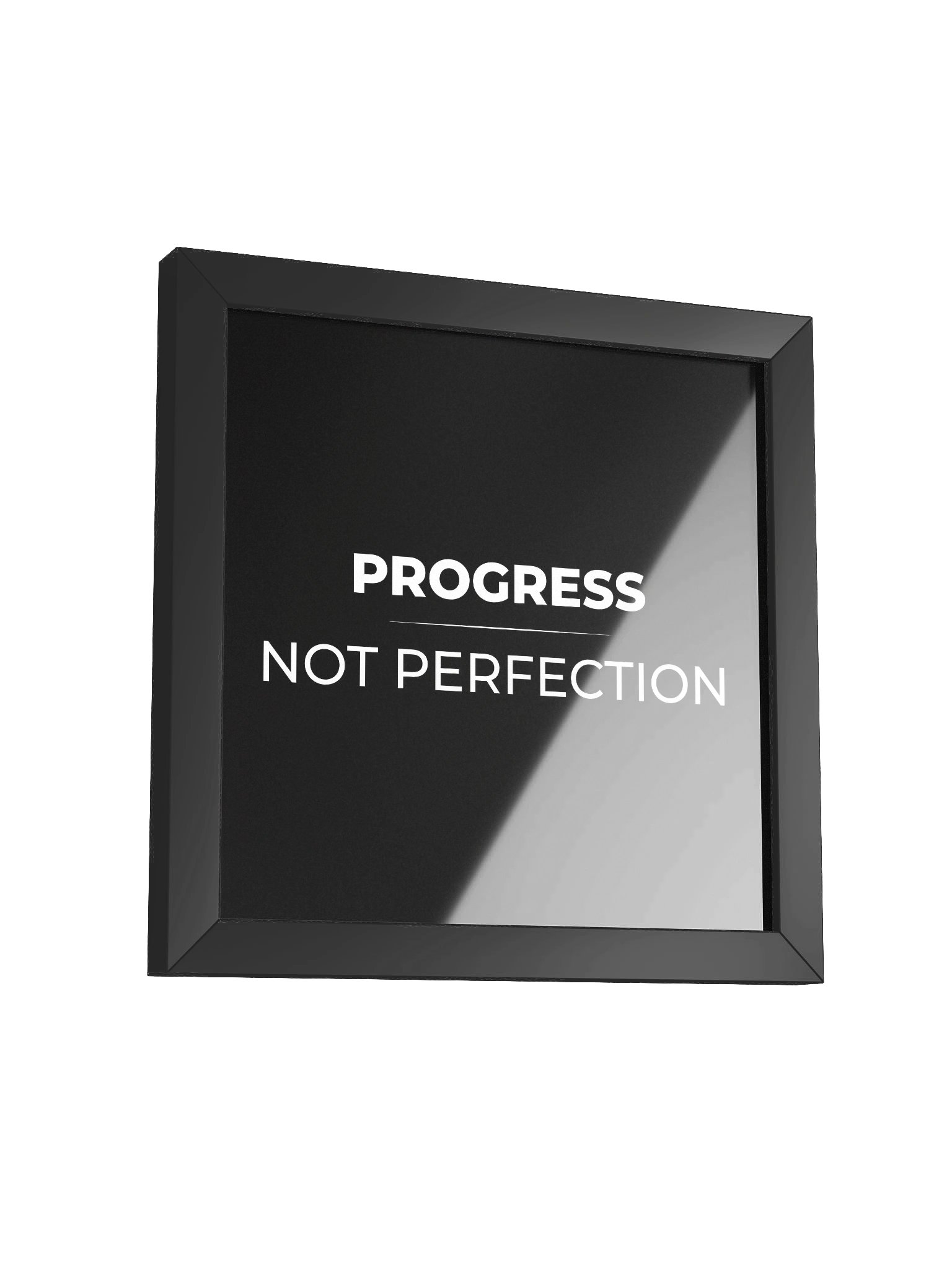 Framed Reminder - Progress. Not Perfection - Black Canvas & Frame product image (5)