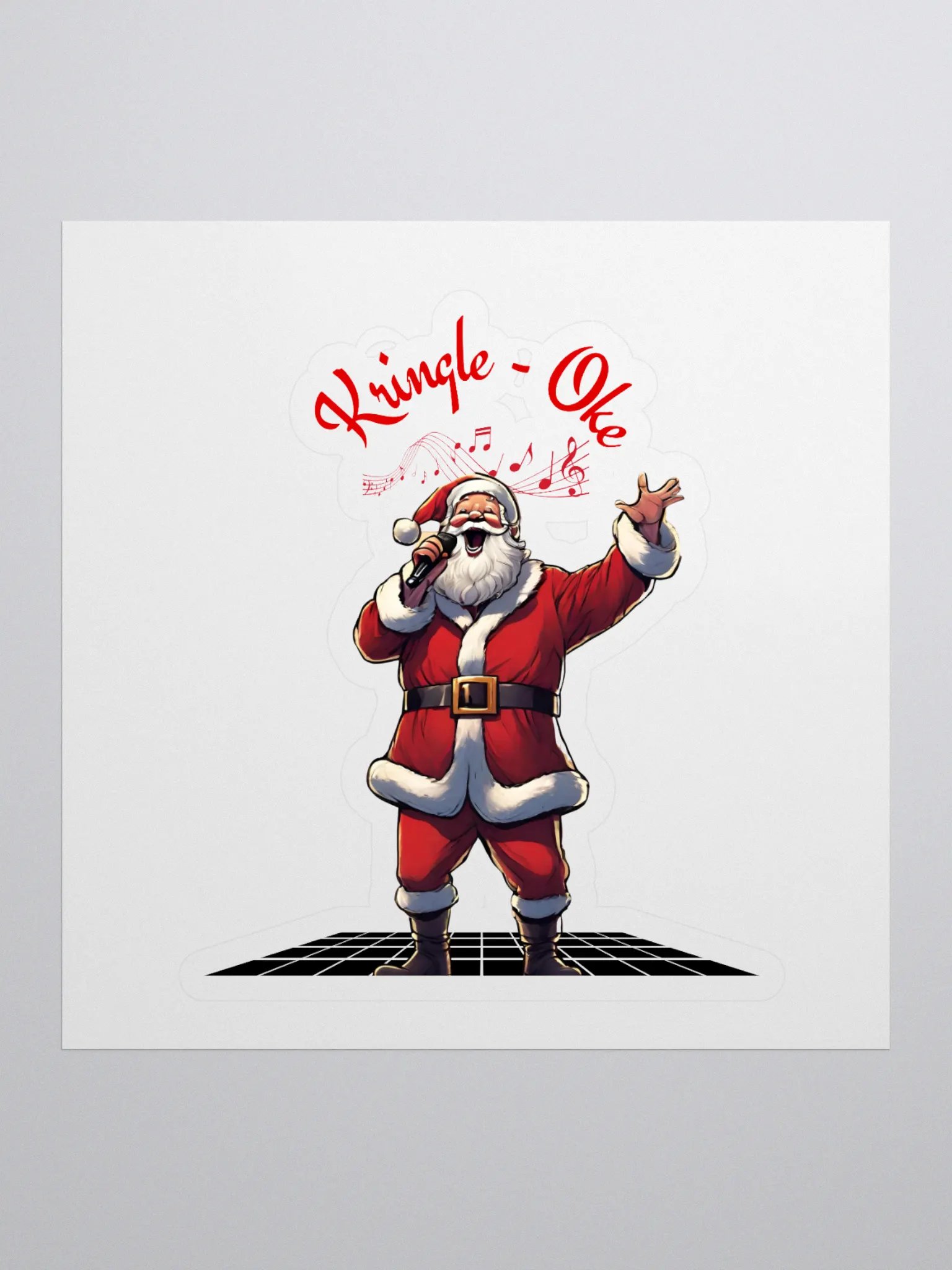 Kringle - Oke, Karaoke Singing Santa - Christmas Sticker product image (1)