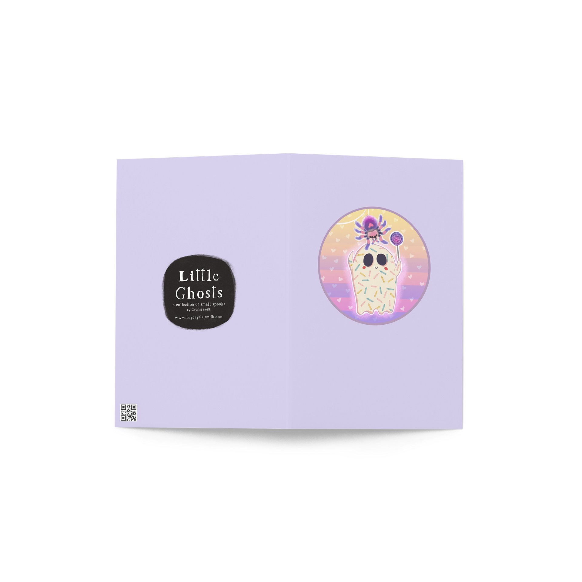 Pastel Little Ghost & the Pet Spider #2 - Greeting Card product image (5)