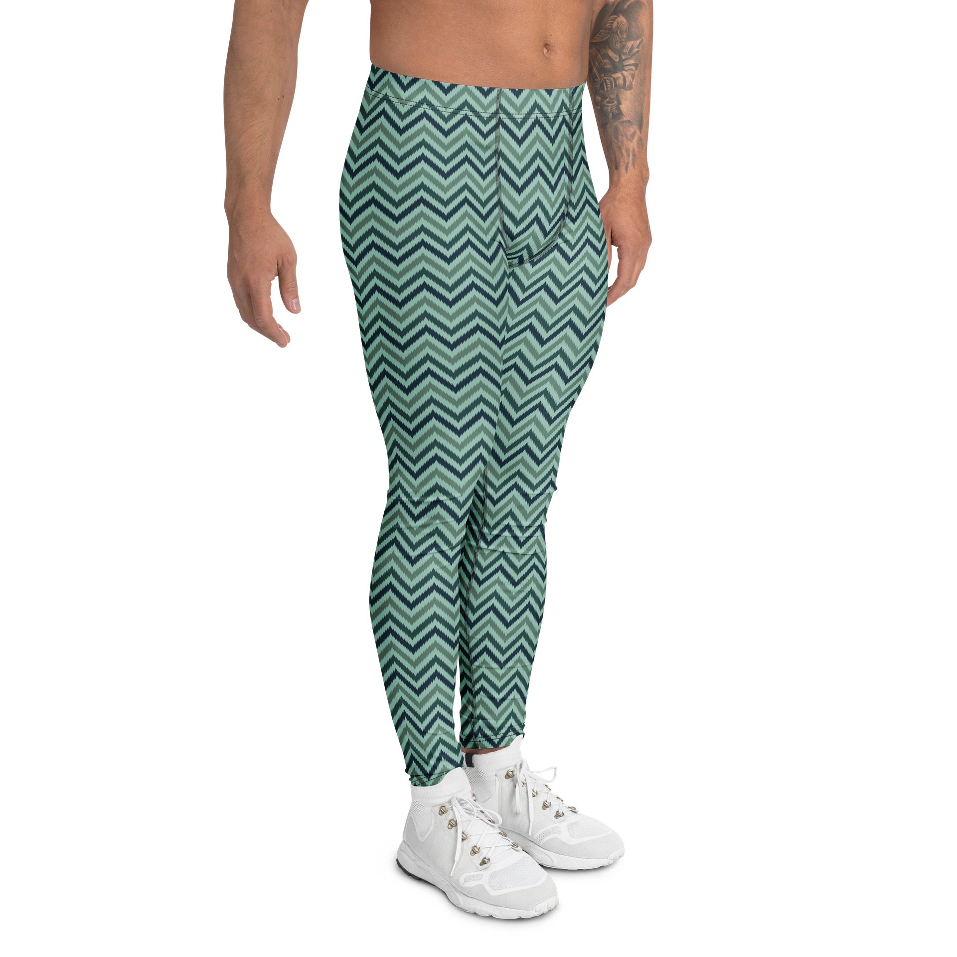 Comfortable Men’s Leggings Chevron Zig Zag Print product image (3)