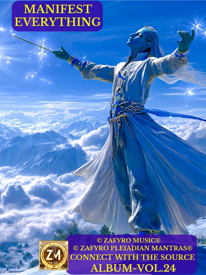 ÁLBUM - VOL. 24 (MUSIC) - MANIFEST EVERYTHING/ CONNECT WITH THE SOURCE (© ZAFYRO PLEIADIAN MANTRAS®) - BINAURAL FREQUENCIES product image (1)