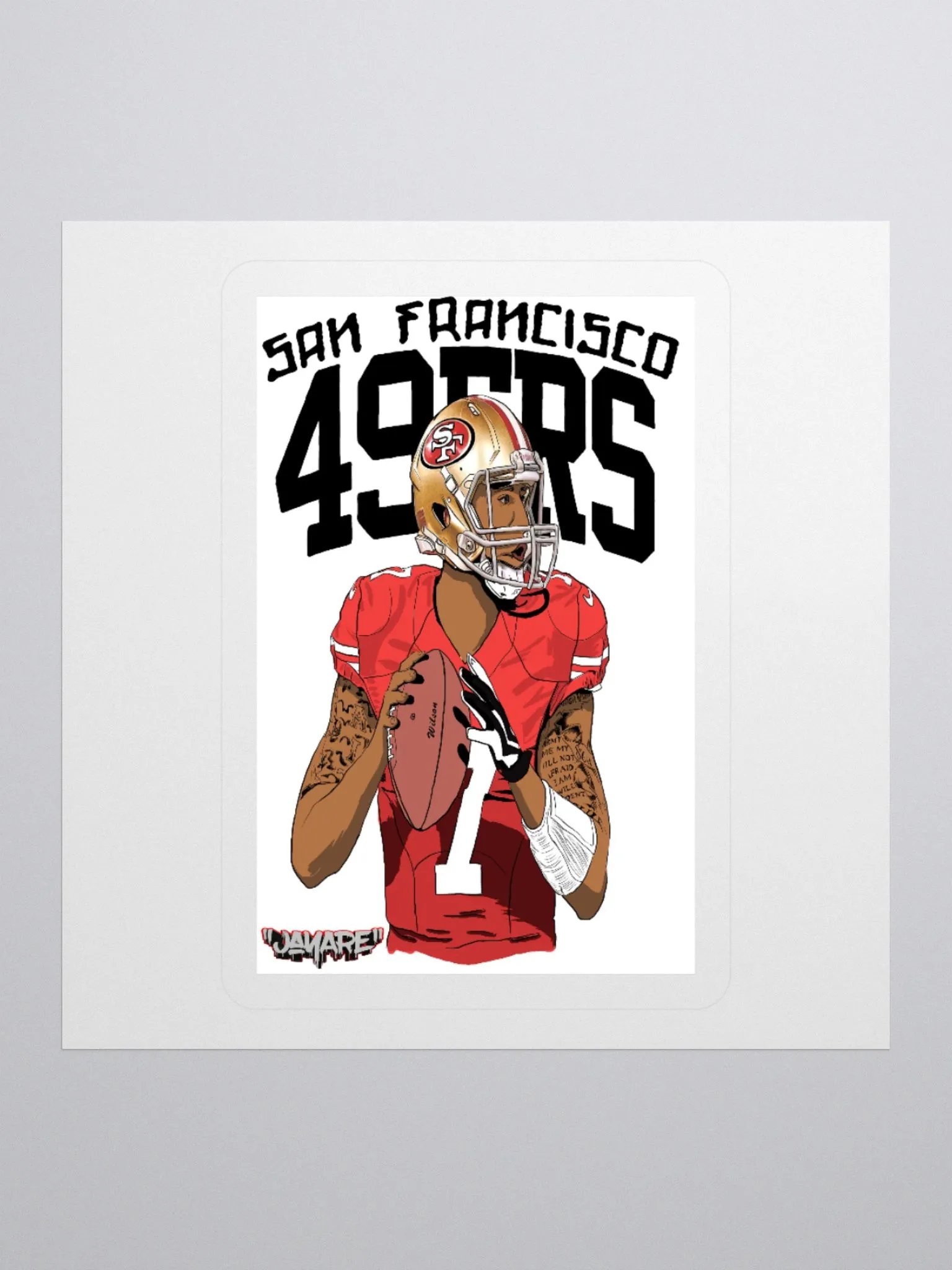 49ers Kaepernick Sticker #2 product image (1)