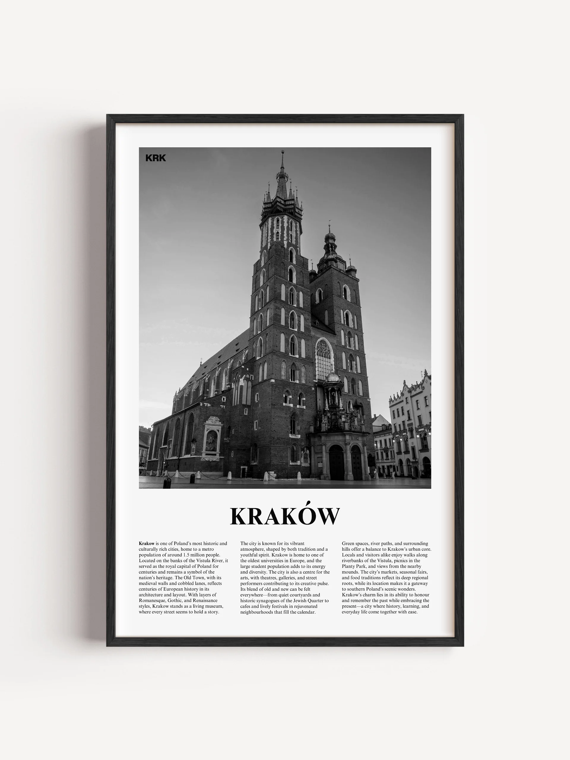 Krakow 01 Newspaper Poster | Framed product image (1)