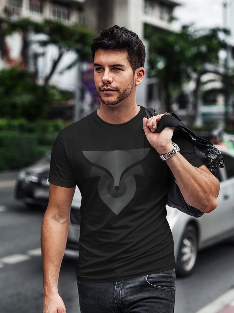 foXnoMad Logo Vintage Tee (Matte Black) product image (9)