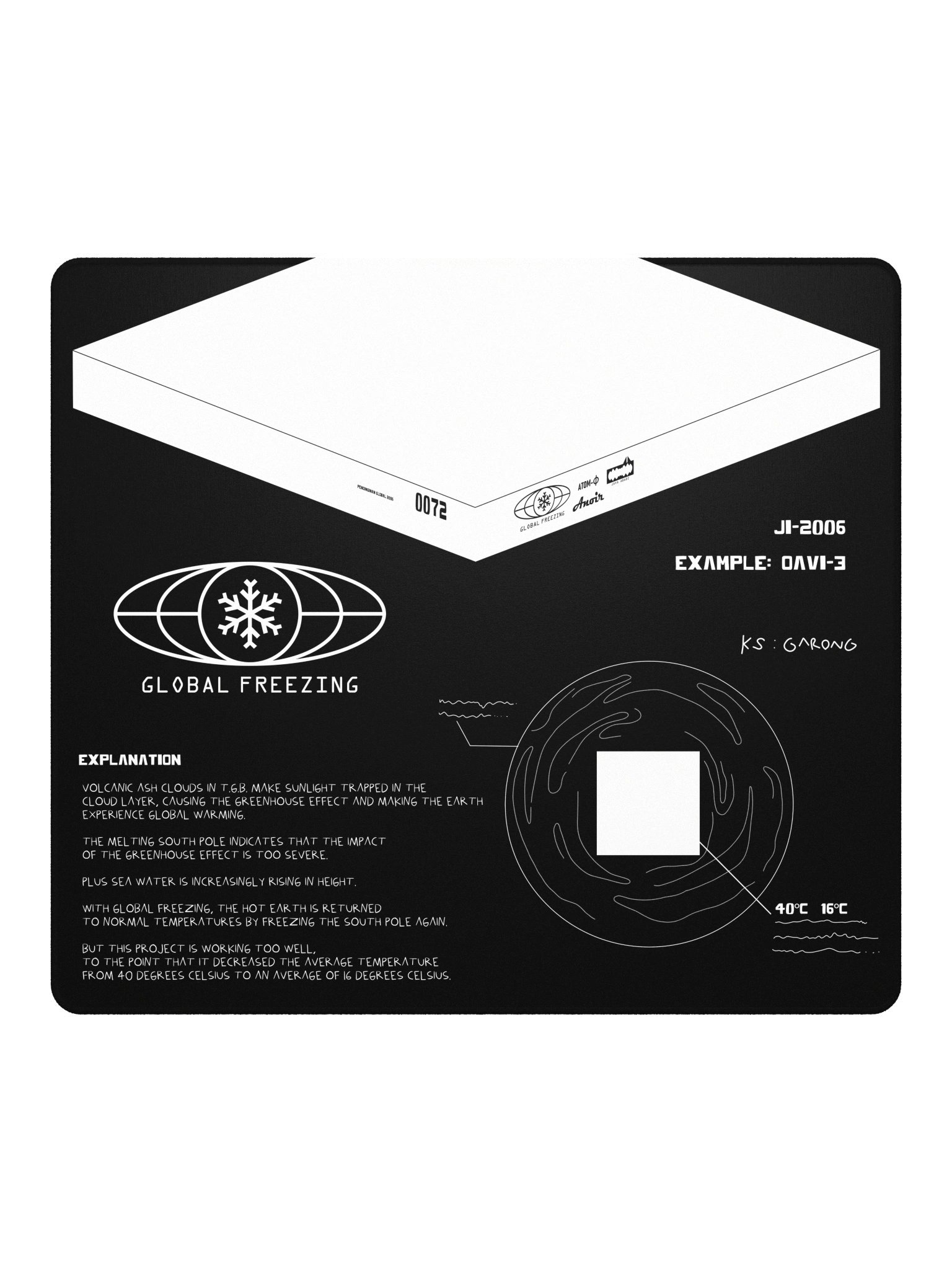 DESKMAT | GLOBAL FREEZING (BLACK EDITION) product image (3)