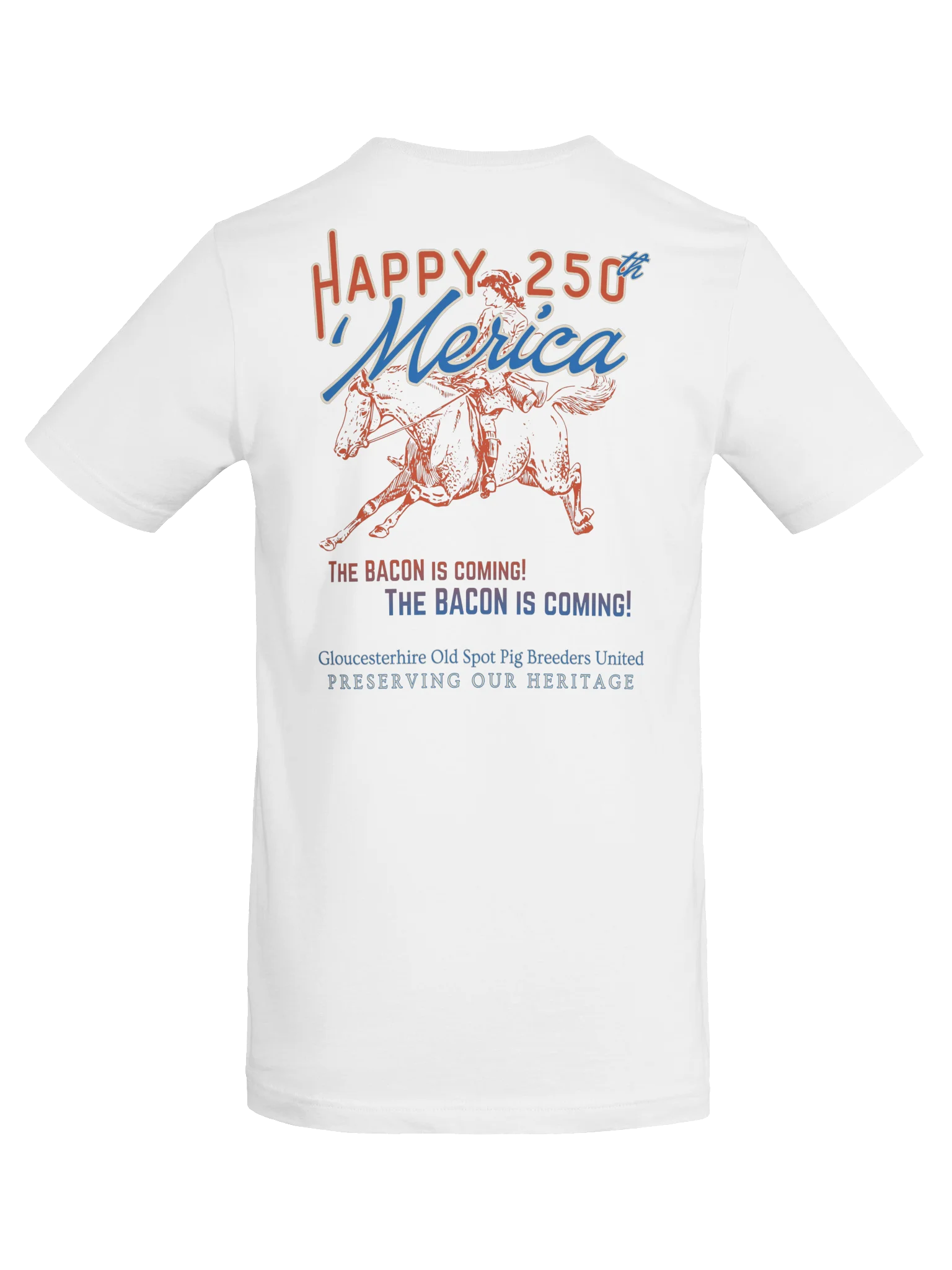 4th of July Gloucester Pig Logo Tee - THE BACON IS COMING! product image (6)