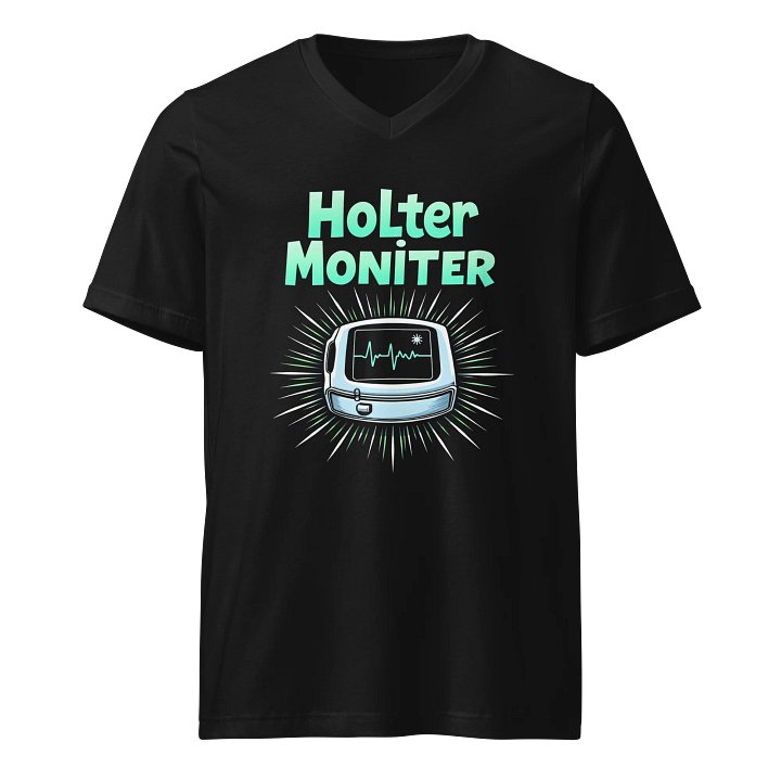 EKG Chic: Holter Monitor Illustration V-Neck Tee product image (1)