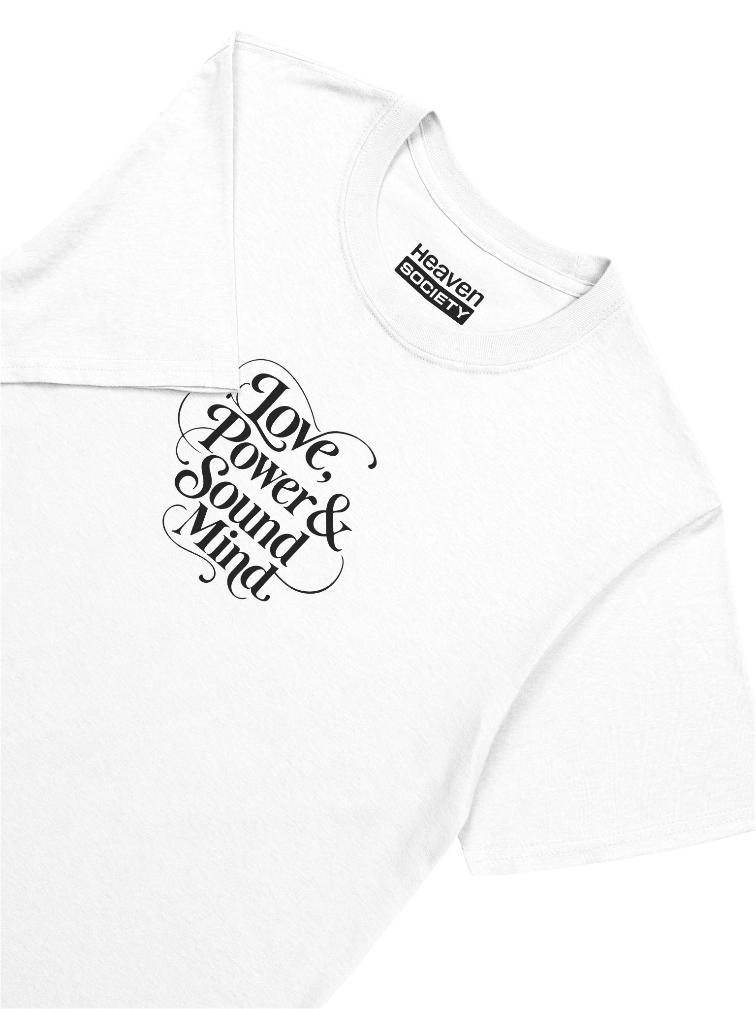 Love, Power & Sound Mind Unisex White Tee product image (4)