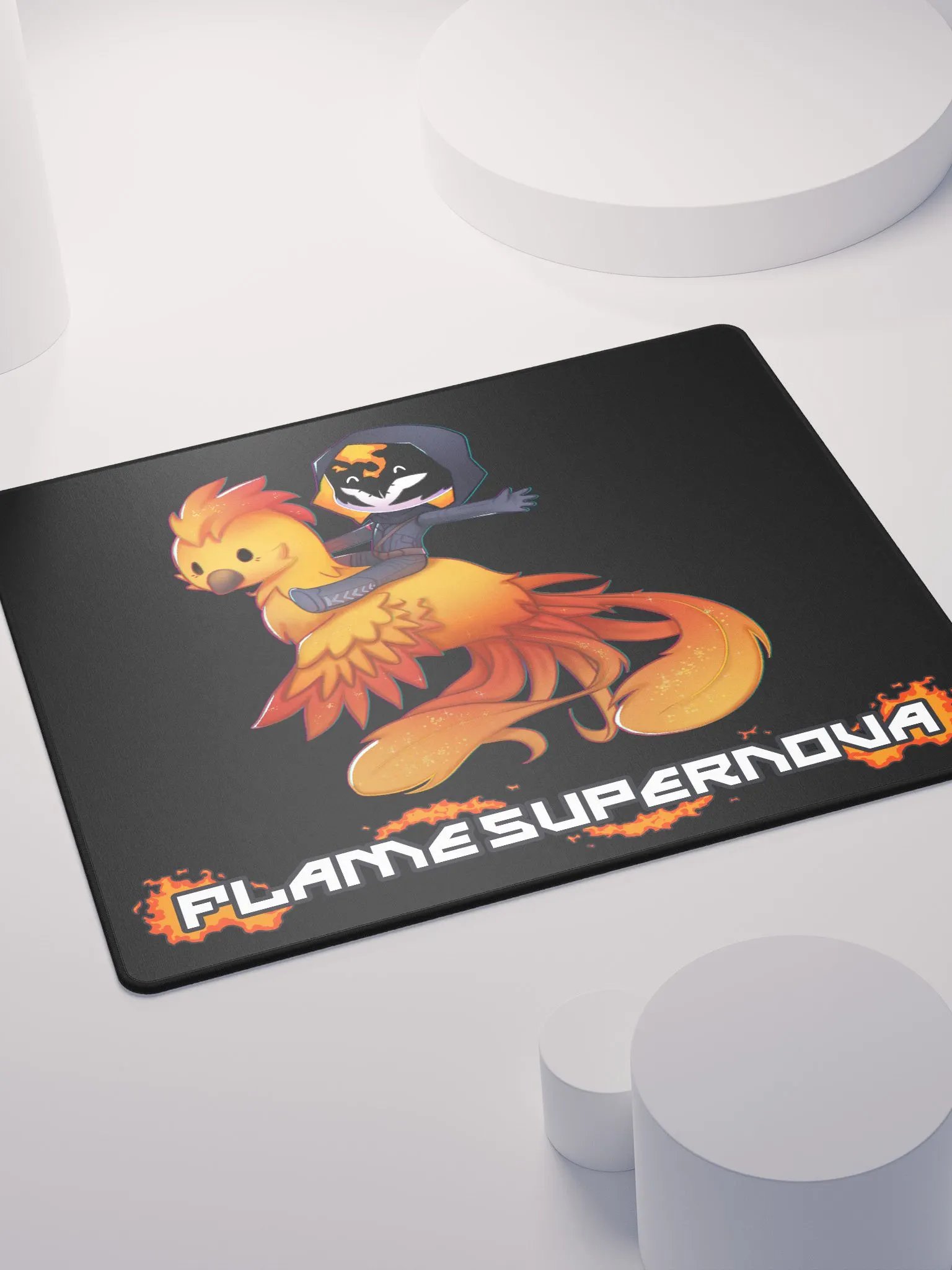 Phoenix Chibi Gaming Mousepad (Black) product image (4)