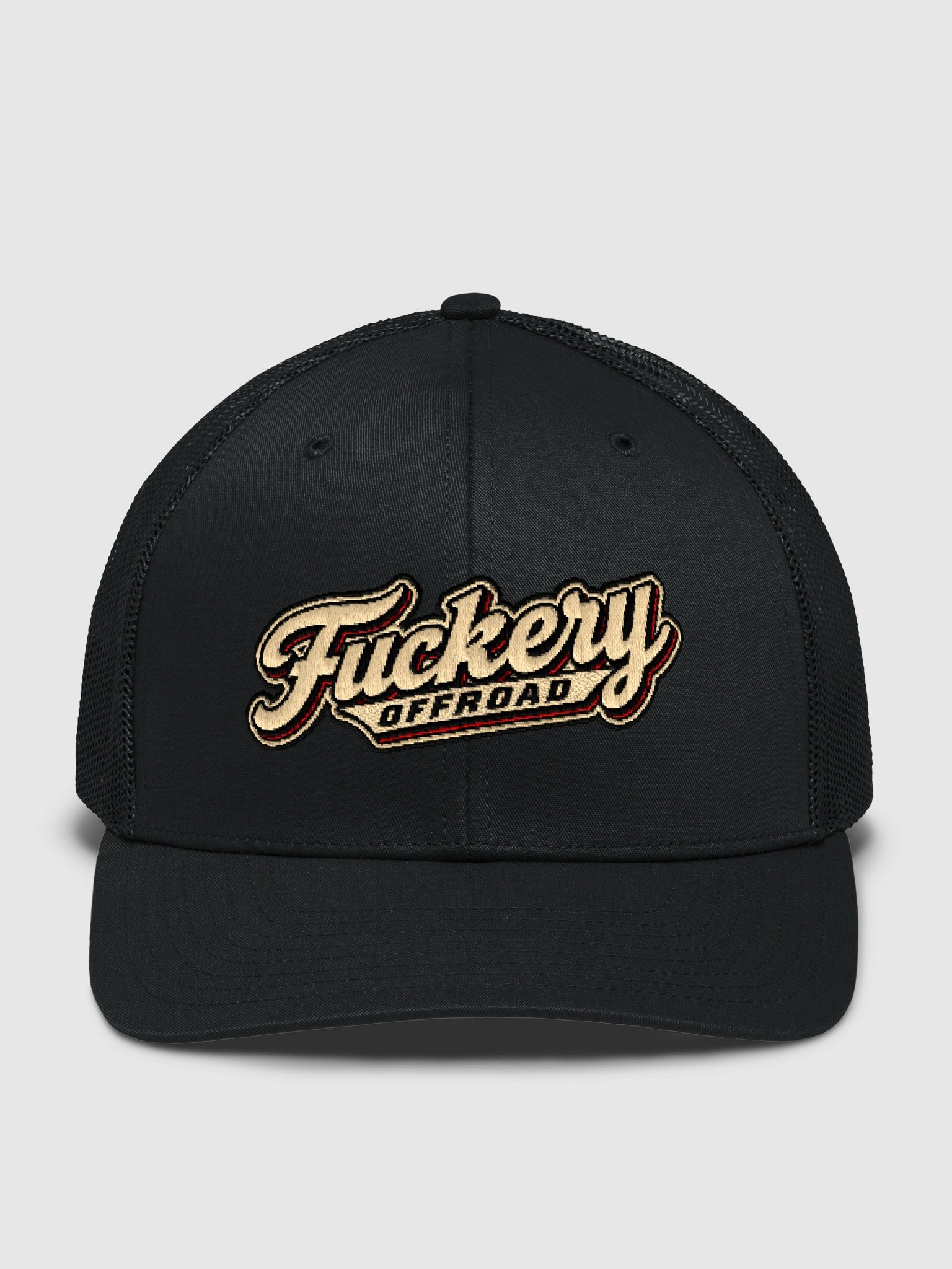 Fuckery Trucker Hat with Retro Logo product image (1)