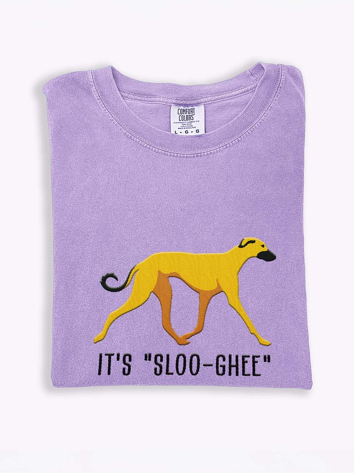 It's Sloo-Gee T-Shirt(Embroidered) of a Sloughi(Cream) product image (1)