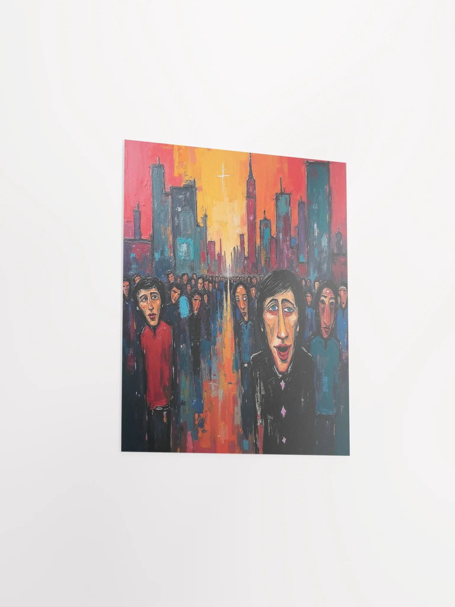 Vibrant Cityscape Crowd Poster product image (20)