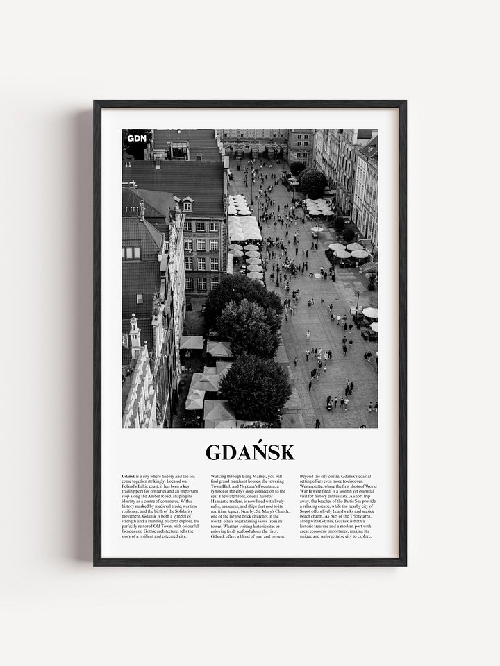 Gdansk 03 Newspaper Poster | Framed product image (1)