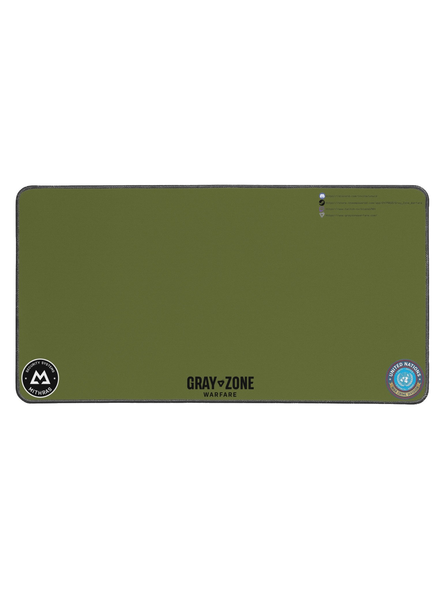 UNWCD/MSS Military Green Desk Mat - Black GZW product image (1)