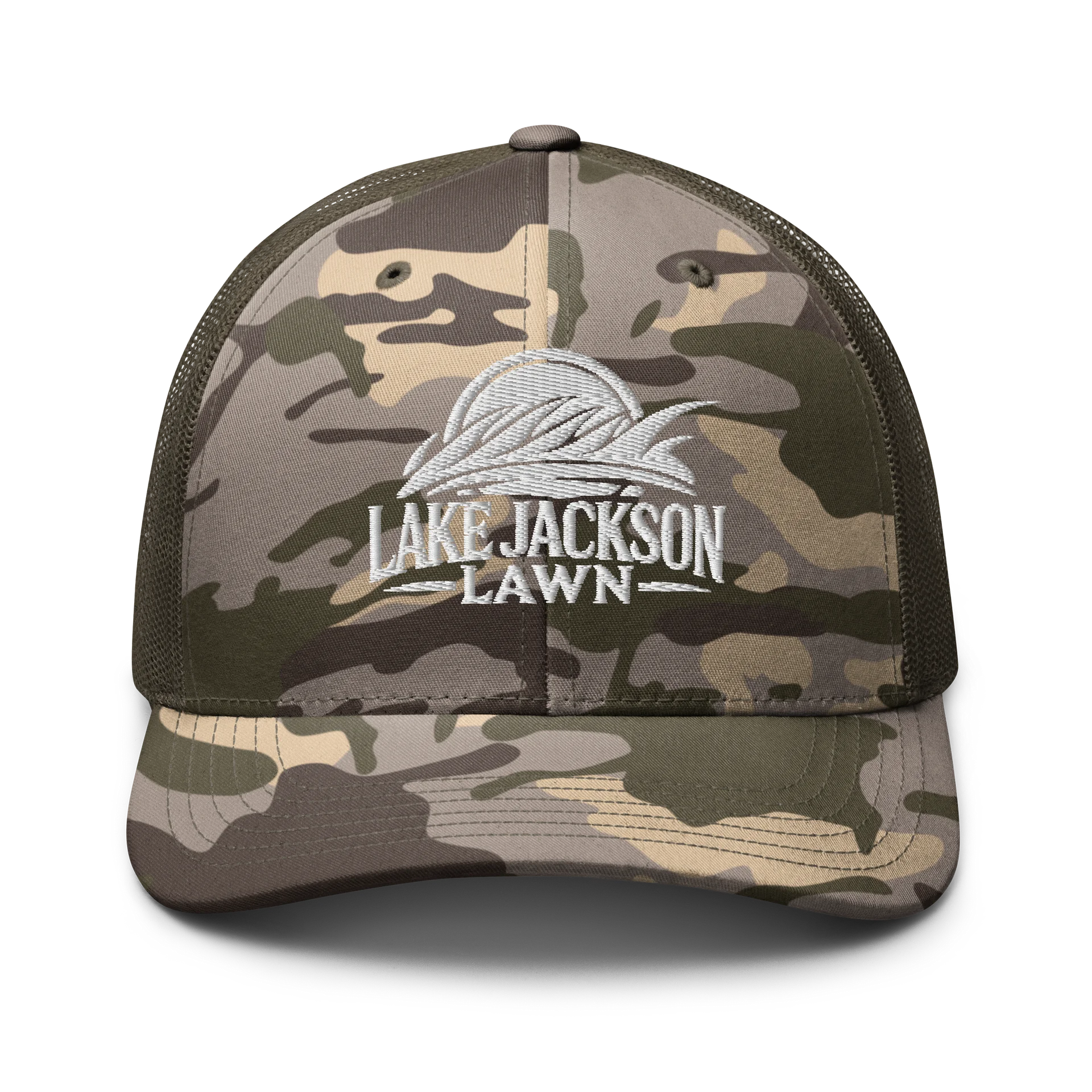 Lake Jackson Lawn Camo Trucker Hat product image (1)