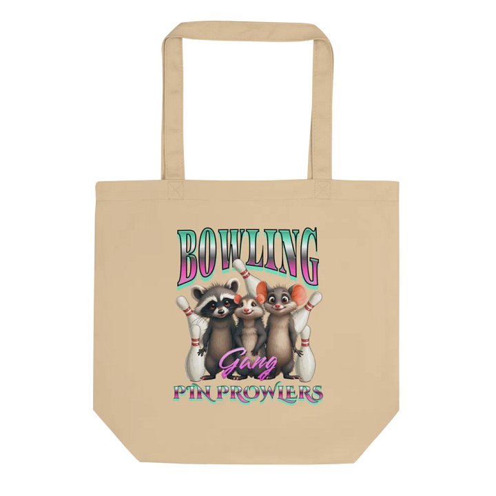 Bowling Gang Pin Prowlers Raccoon Eco-Friendly Tote Bag product image (1)