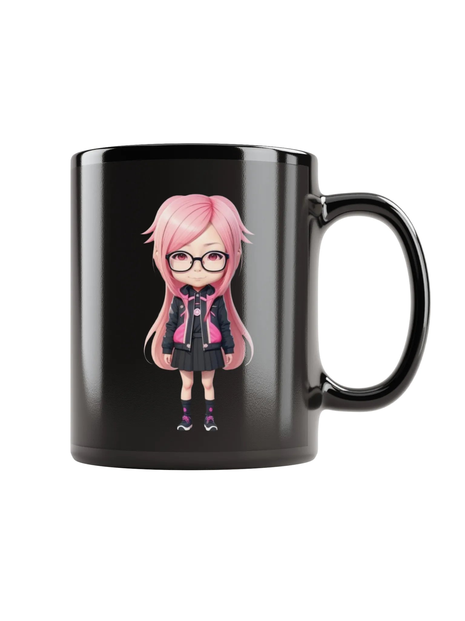 (PINK CHIBI) K Black Mug product image (1)