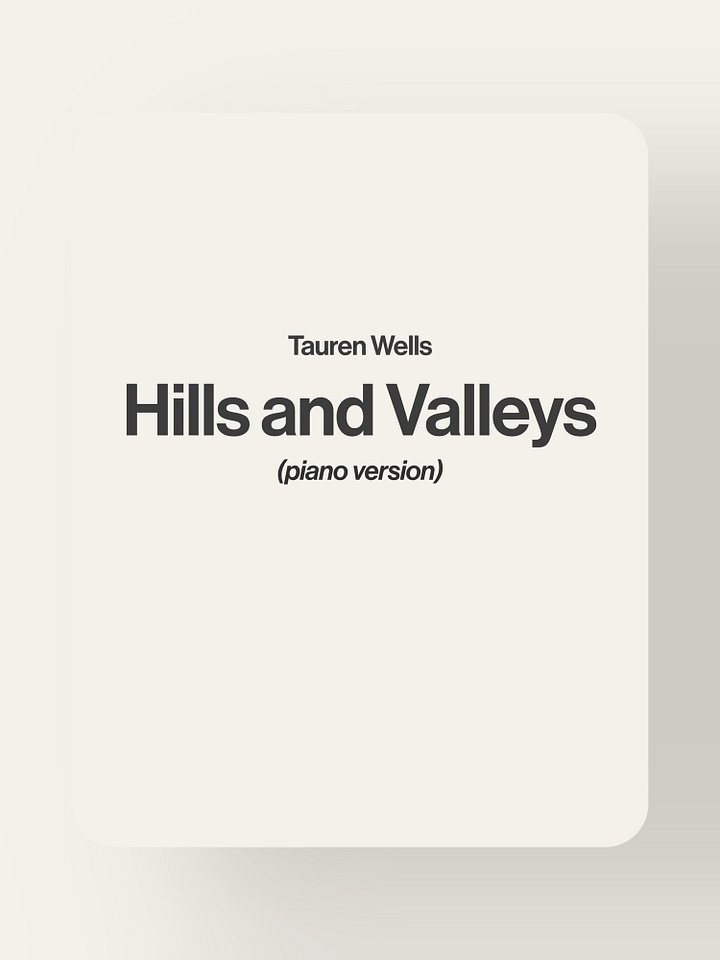 Hills and Valleys - Tauren Wells product image (1)