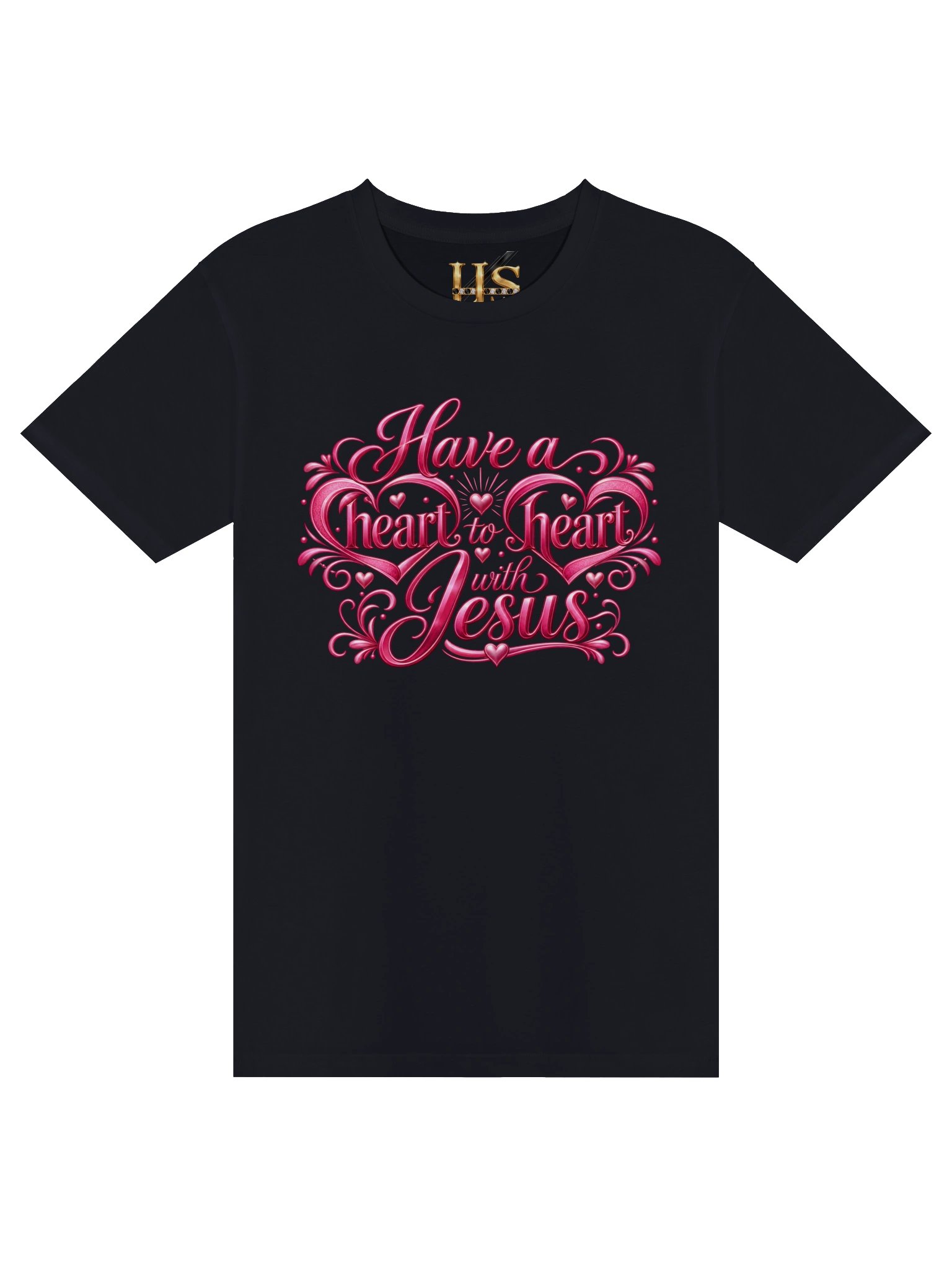 Hot Pink — Have a Heart-to-Heart with Jesus | Then Watch GOD Move Hot Pink Christian Premium Unisex T-Shirt product image (1)