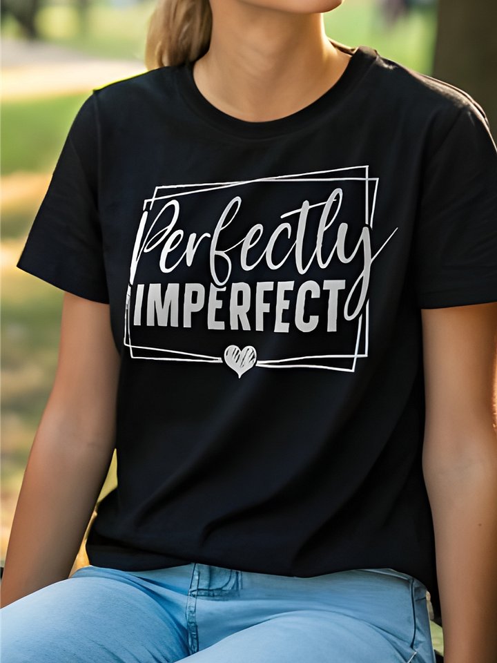 Perfectly Imperfect - Women's Black T-Shirt product image (1)