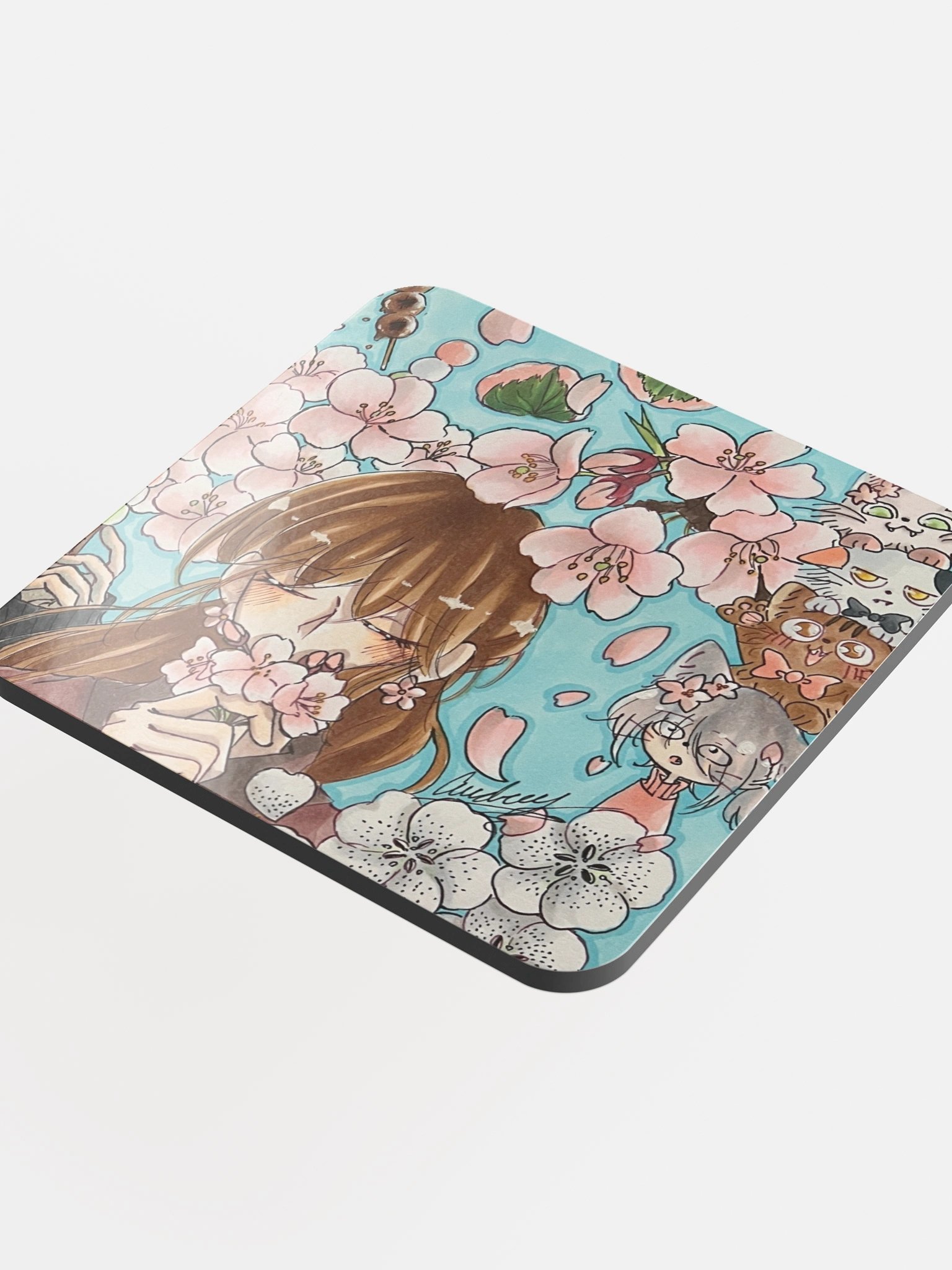 Sakura and Cats Coaster product image (4)