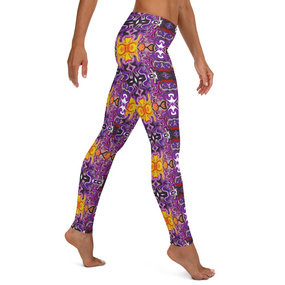 Purple African Inspired Symmetry Design Leggings product image (12)