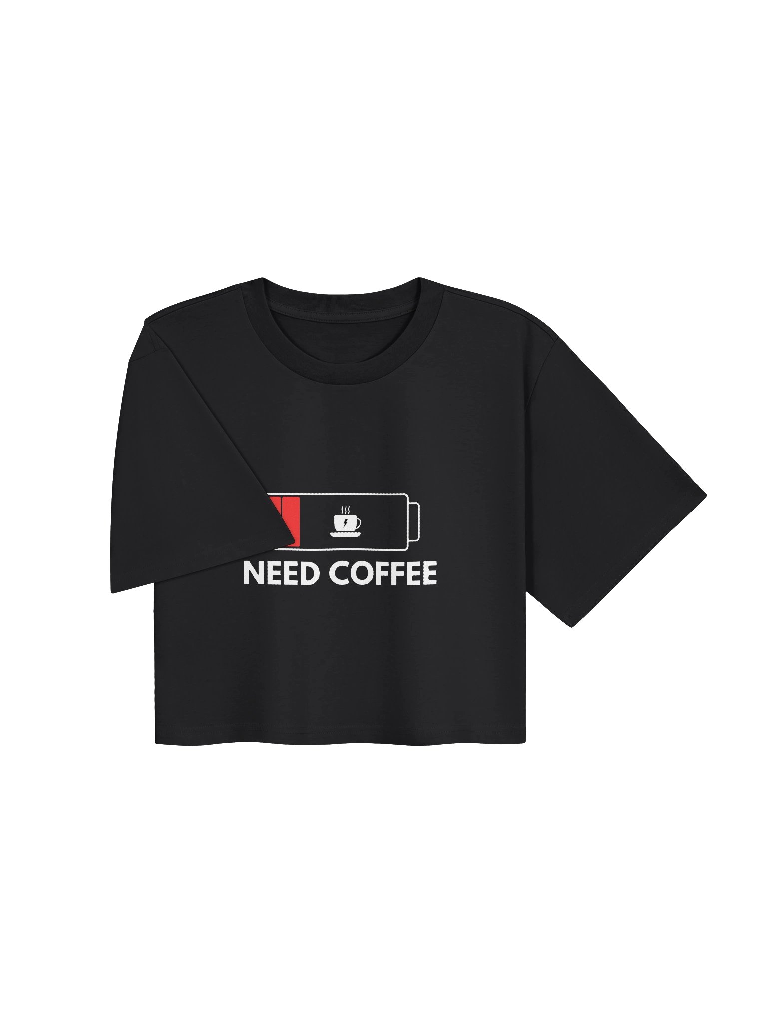 Need Coffee Low Battery Crop Tee product image (3)