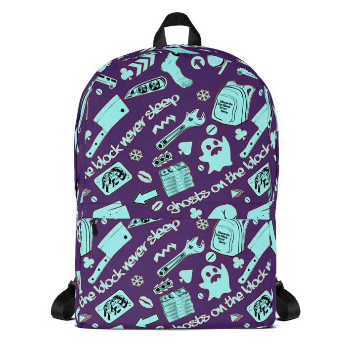 A8M - Ghosts On The Block Never Sleep Bookbag (Iced January) product image (1)